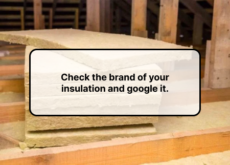 Advice on how to spot insulation that contains asbestos